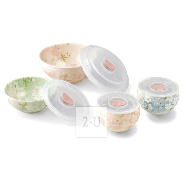 宇野韆代 花笑 陶瓷保鮮碗套裝 櫻花 4件套