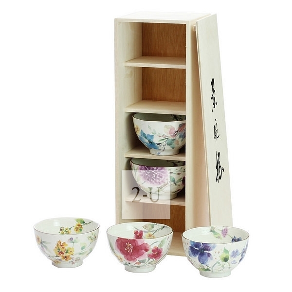 花水綵 飯碗木盒套裝
