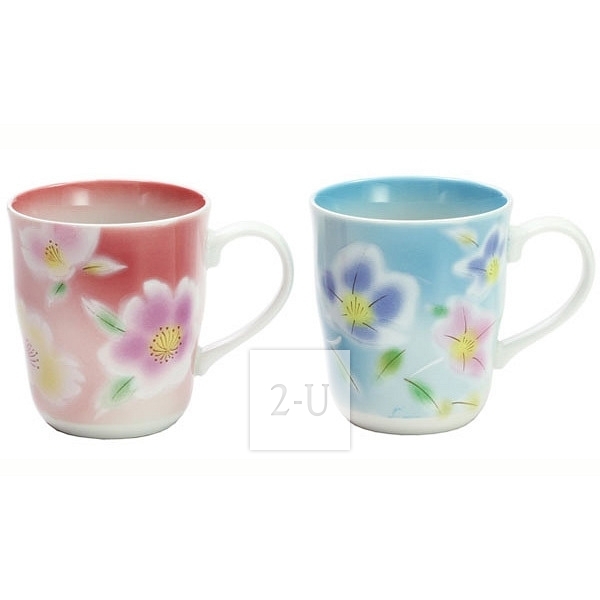 和藍 微風 對杯情侶杯子套裝