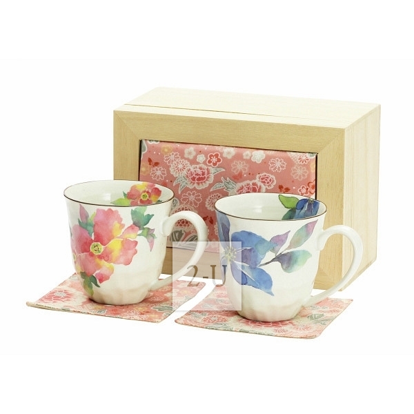 花日記 馬剋杯情侶對杯配木錦盒