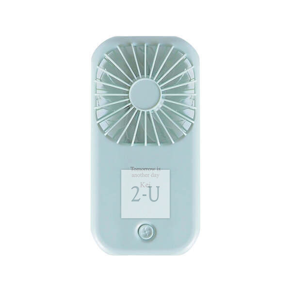 手持便攜式兼檯座式兩用風扇 淺藍