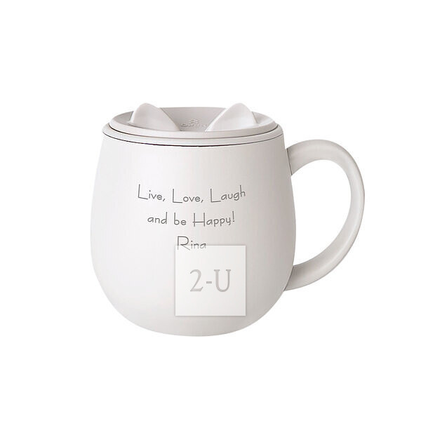 貓咪馬剋杯 象牙白