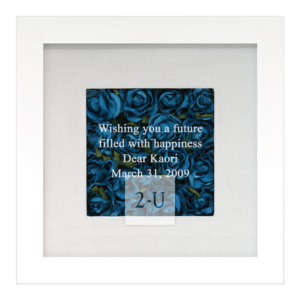 藍玫瑰立體畫框