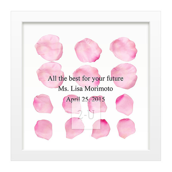 玫瑰花瓣透明框 粉紅