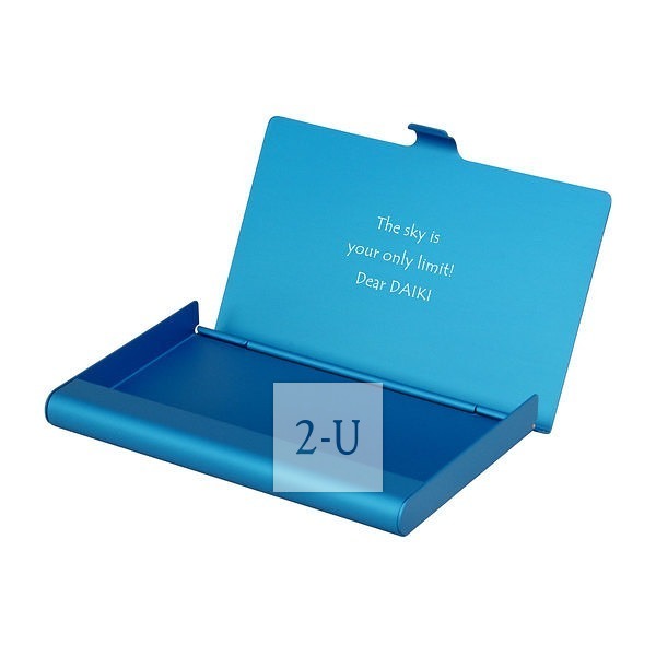 鋁製名片盒 藍色