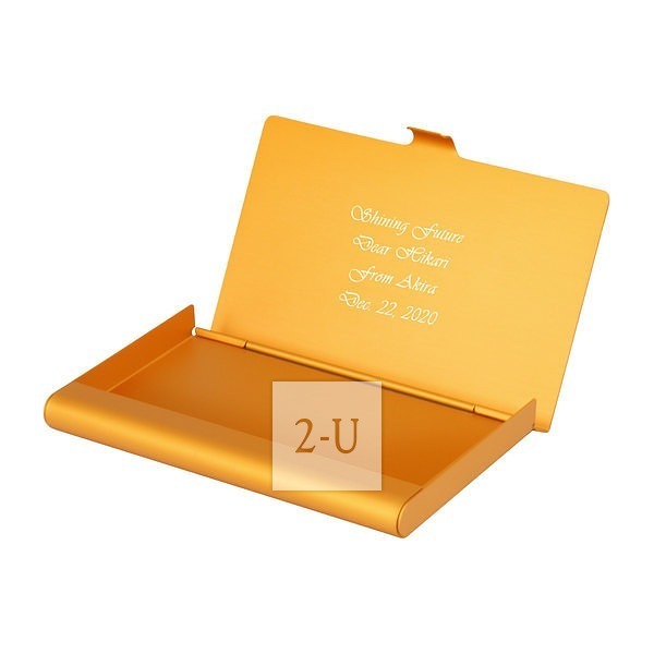 鋁製名片盒 金黃色