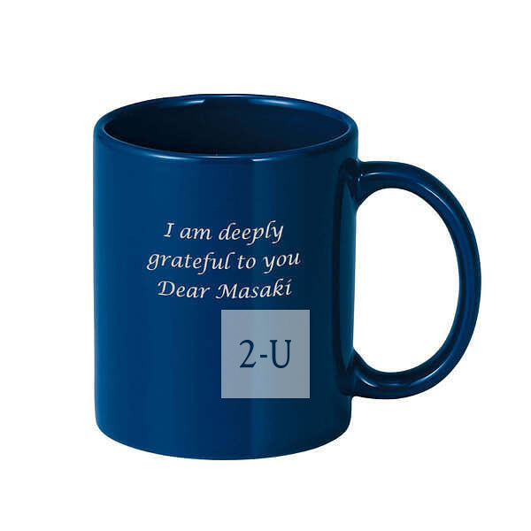 糖果色陶瓷馬剋杯 深藍色