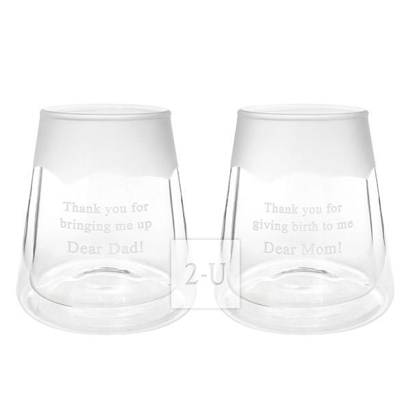 富士山雙層玻璃杯 對杯