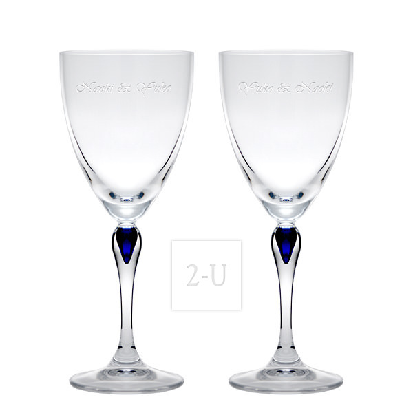 法國 Venice Sapphire 藍寶石水晶葡萄酒對杯