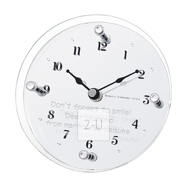 圓鏡子萊英石掛鐘時鐘