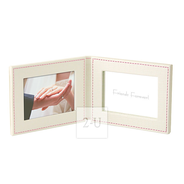 白色皮夾式化妝鏡