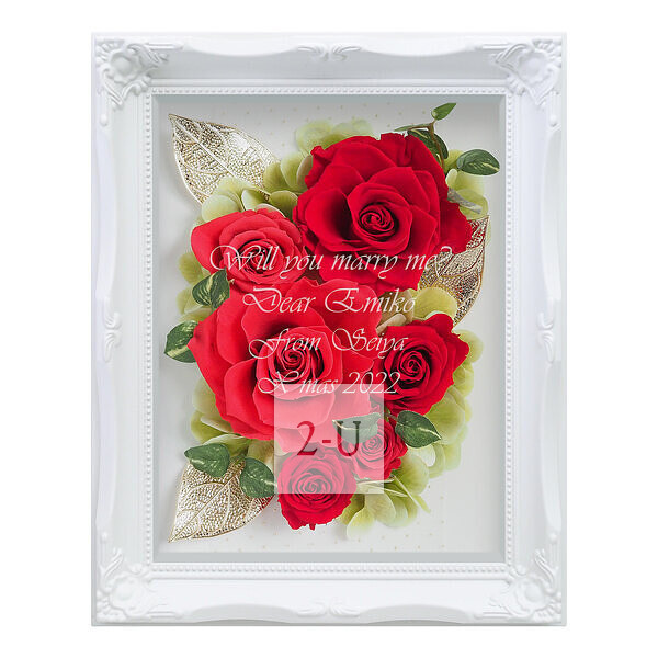 保鮮花花框 紅玫瑰