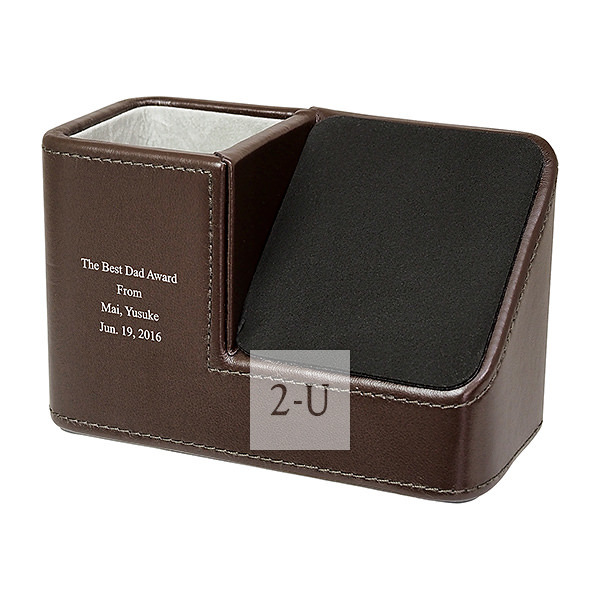 iPhone 手機放置架眼鏡收納筒 棕色