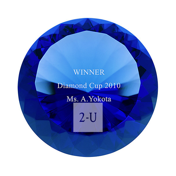 藍色鉆石水晶擺件