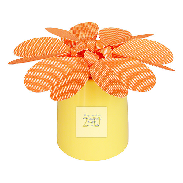 花形環保節能自然加溼器 HEART FLOWER 橘黃色