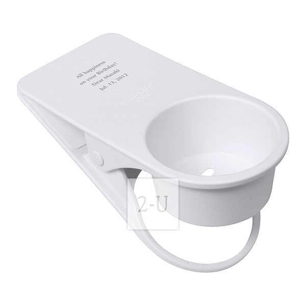 創意夾子式杯託 白色