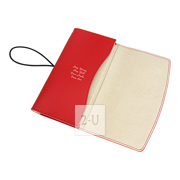 牛皮真皮 PC 筆記本 iPad 護套皮套7英吋用 紅色