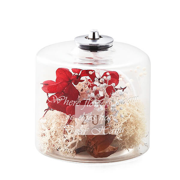 植物花卉油燈 浮遊花係列 紅色