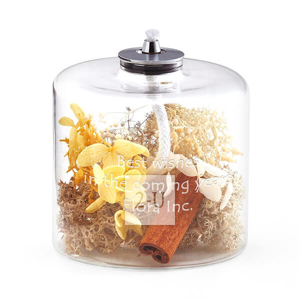 植物花卉油燈 浮遊花係列 黃色