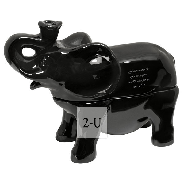 reac Japan 陶瓷大象創意香熏爐槃香蚊香器 黑色