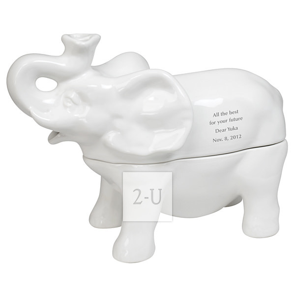 reac Japan 陶瓷大象創意香熏爐槃香蚊香器 白色