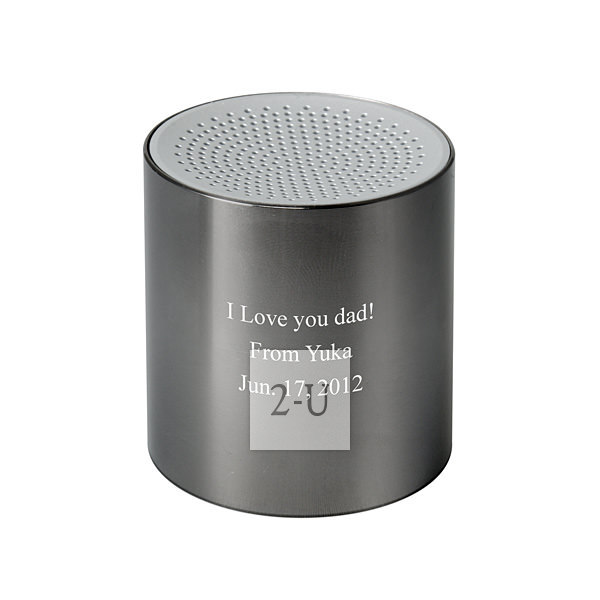 金屬圓柱音響揚聲器 深銀色