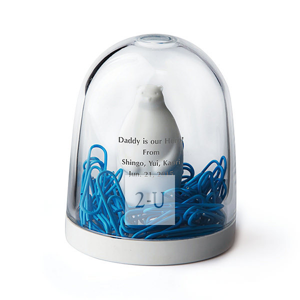 創意迴形針收納籃 北極熊