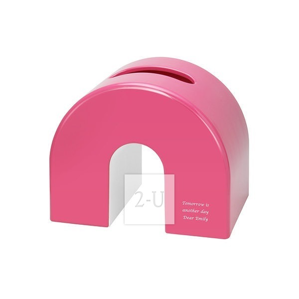 橋形紙巾盒 桃紅色