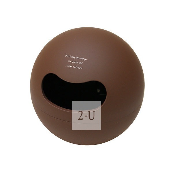 毬形小紙巾罐 棕色