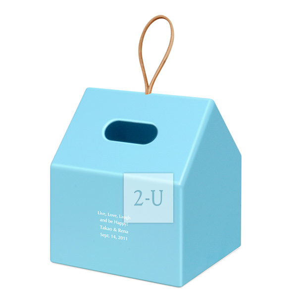 房子式紙巾盒 藍色